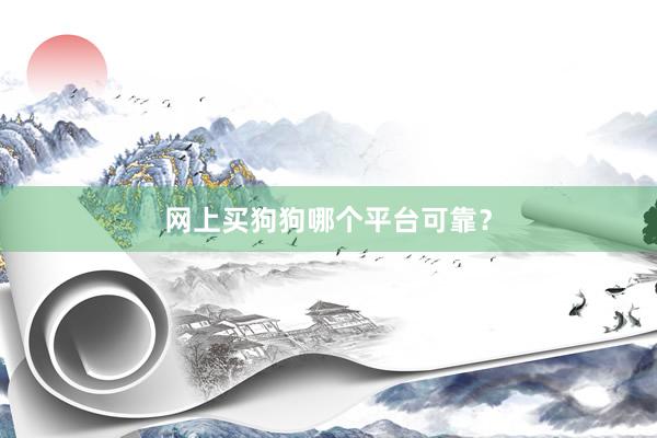 网上买狗狗哪个平台可靠？